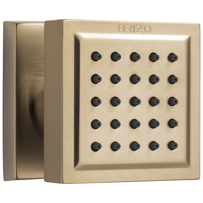 Brizo Essential Shower 84121 Touch-Clean Square Body Spray, luxe gold