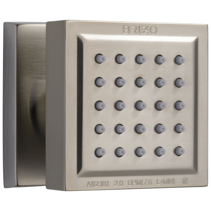 Brizo Essential Shower 84121 Touch-Clean Square Body Spray, luxe nickel