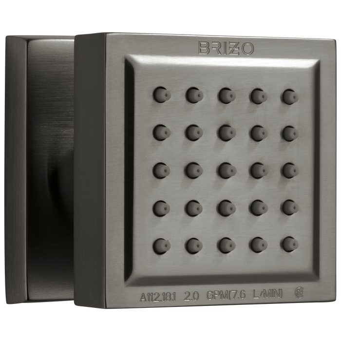 Brizo Essential Shower 84121 Touch-Clean Square Body Spray, luxe steel