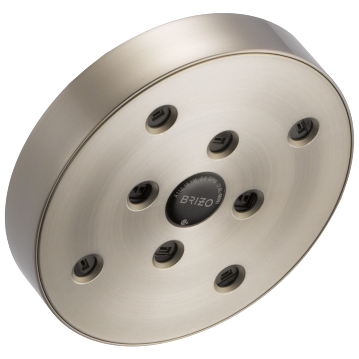Brizo Essential Shower 87375 5" Linear Round H20Kinetic Single Function Wall Mount Showerhead, brushed nickel