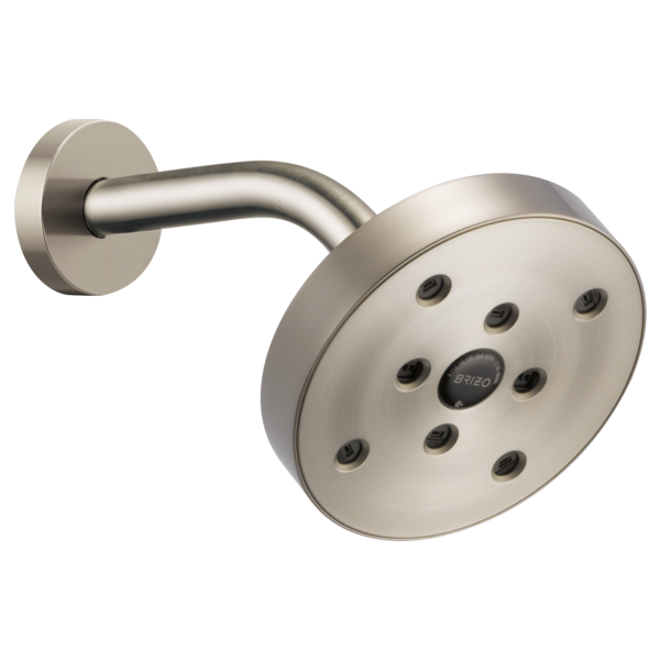 Brizo Essential Shower 87375 5" Linear Round H20Kinetic Single Function Wall Mount Showerhead, brushed nickel - view 3