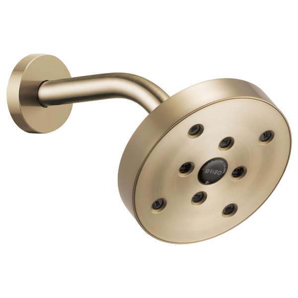 Brizo Essential Shower 87375 5" Linear Round H20Kinetic Single Function Wall Mount Showerhead, luxe gold - view 2