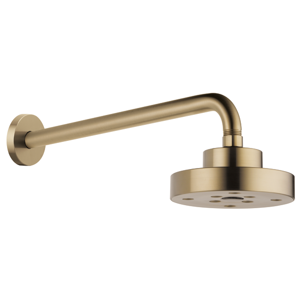 Brizo Essential Shower 87375 5" Linear Round H20Kinetic Single Function Wall Mount Showerhead, luxe gold - view 3