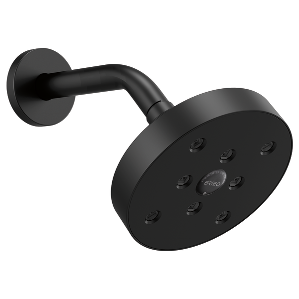 Brizo Essential Shower 87375 5" Linear Round H20Kinetic Single Function Wall Mount Showerhead, matte black - view 3
