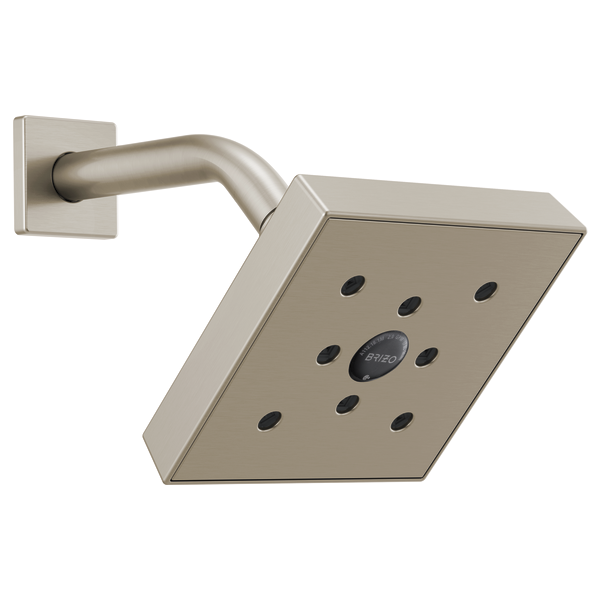 Brizo Essential Shower 87380 5” Linear Square H20Kinetic Single Function Wall Mount Showerhead, brushed nickel - view 2