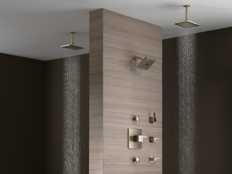Brizo Essential Shower 87380 5” Linear Square H20Kinetic Single Function Wall Mount Showerhead, brushed nickel - view 5