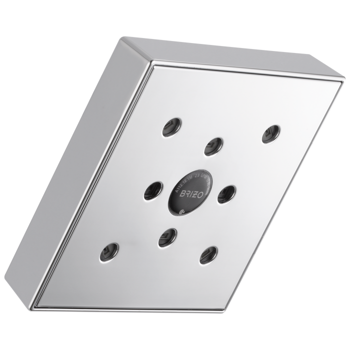 Brizo Essential Shower 87380 5” Linear Square H20Kinetic Single Function Wall Mount Showerhead, chrome
