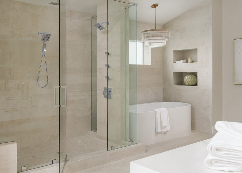 Brizo Essential Shower 87380 5” Linear Square H20Kinetic Single Function Wall Mount Showerhead, chrome - view 3