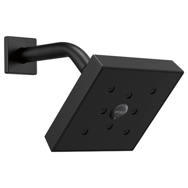 Brizo Essential Shower 87380 5” Linear Square H20Kinetic Single Function Wall Mount Showerhead, matte black - view 2