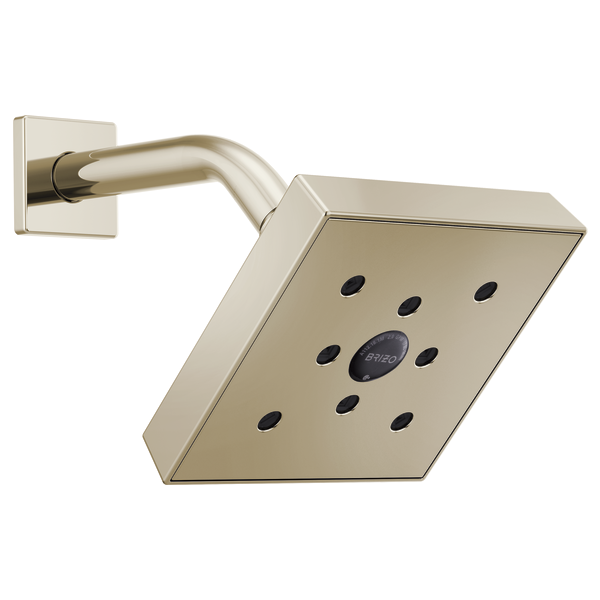 Brizo Essential Shower 87380 5” Linear Square H20Kinetic Single Function Wall Mount Showerhead, polished nickel - view 2