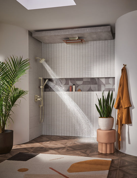 Brizo Essential Shower 87380 5” Linear Square H20Kinetic Single Function Wall Mount Showerhead, polished nickel - view 5