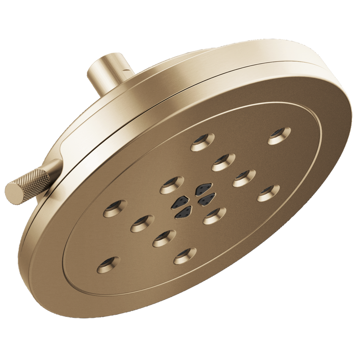 Brizo Litze 87435 8” H20Kinetic Round Multi-Function Wall Mount Showerhead, luxe gold