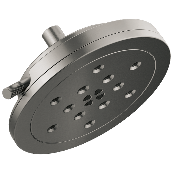 Brizo Litze 87435 8” H20Kinetic Round Multi-Function Wall Mount Showerhead, luxe steel