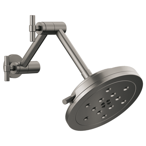 Brizo Litze 87435 8” H20Kinetic Round Multi-Function Wall Mount Showerhead, luxe steel - view 2