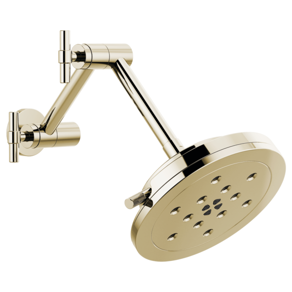 Brizo Litze 87435 8” H20Kinetic Round Multi-Function Wall Mount Showerhead, polished nickel - view 2