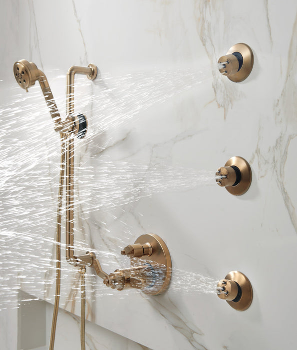 Brizo Litze 88735 Slide Bar Handshower with H20Kinetic Technology, luxe gold - view 5