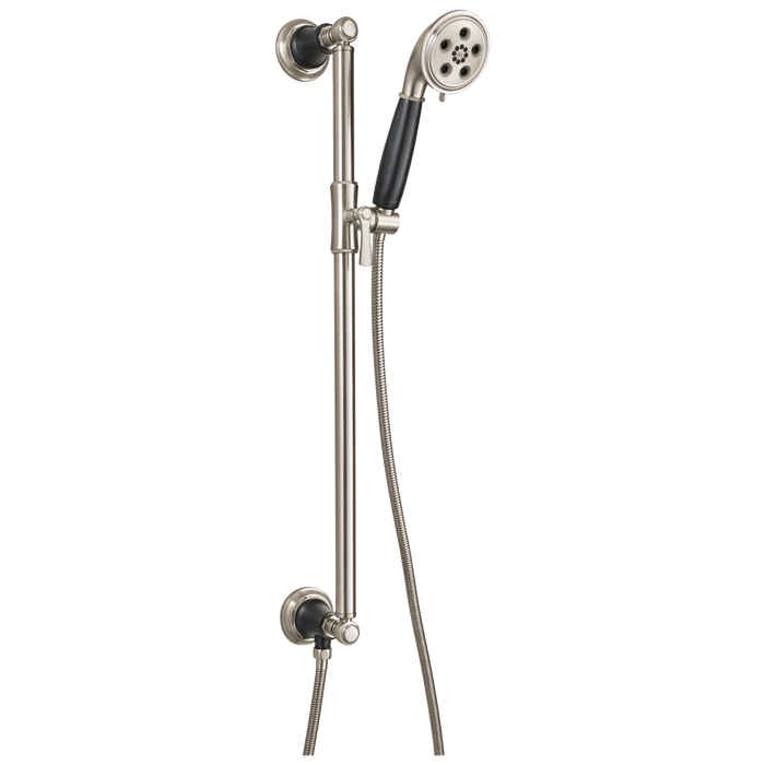 Brizo Essential Shower 88761 H2Okinetic Multi-function Slide Bar Handshower, luxe nickel matte black