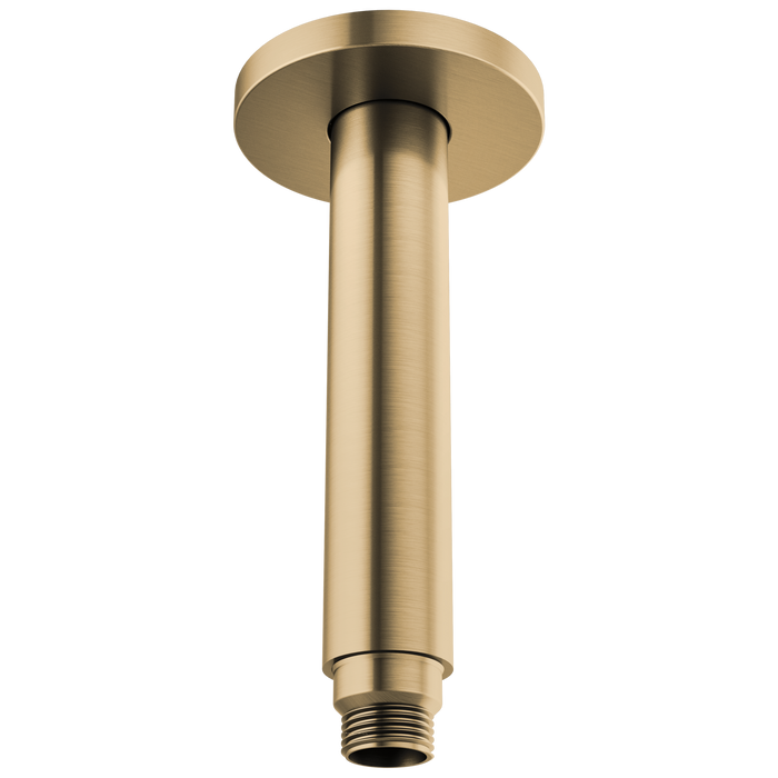 Brizo Kintsu 83992 6" Dual Waterway Ceiling Mount Shower Arm and Flange, luxe gold