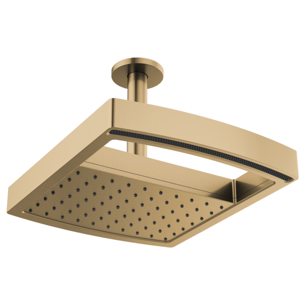 Brizo Kintsu 83992 6" Dual Waterway Ceiling Mount Shower Arm and Flange, luxe gold - view 2