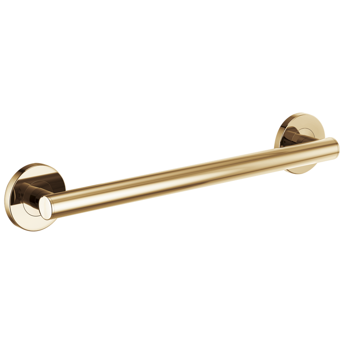 Brizo 69475 18" Linear Round Grab Bar, polished gold