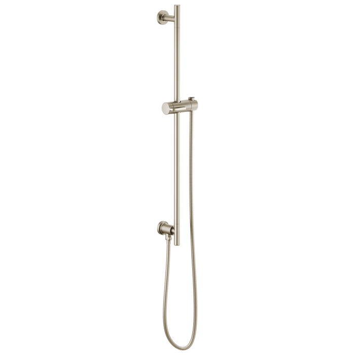 Brizo Essential Shower 74792 Linear Round Slide Bar With Hose, brushed nickel