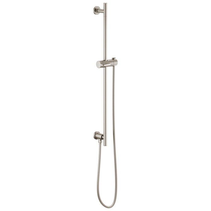 Brizo Essential Shower 74792 Linear Round Slide Bar With Hose, luxe nickel