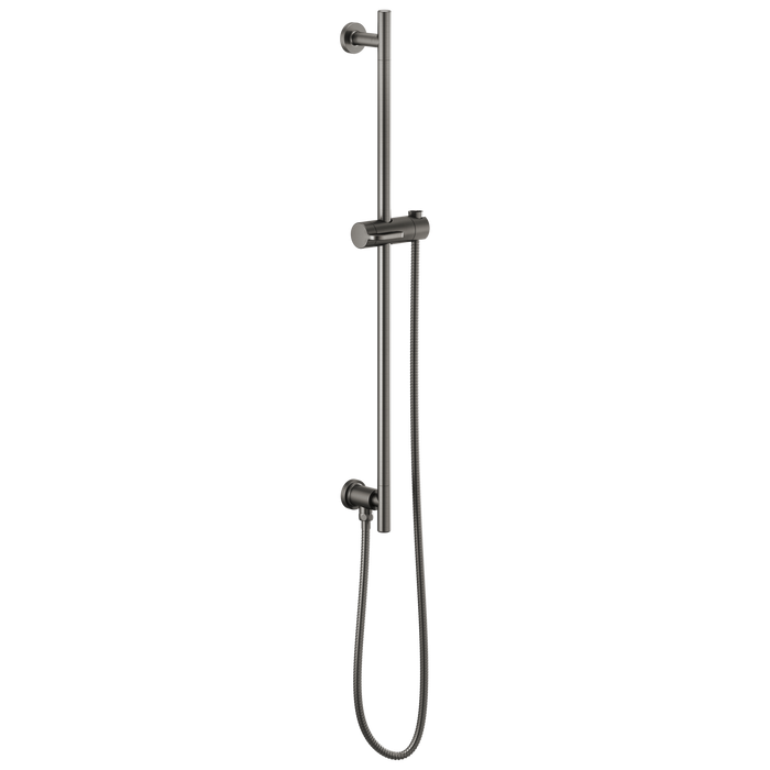 Brizo Essential Shower 74792 Linear Round Slide Bar With Hose, luxe steel