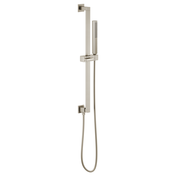 Brizo Essential Shower 74799 Linear Square Slide Bar With Hose, luxe nickel - view 2
