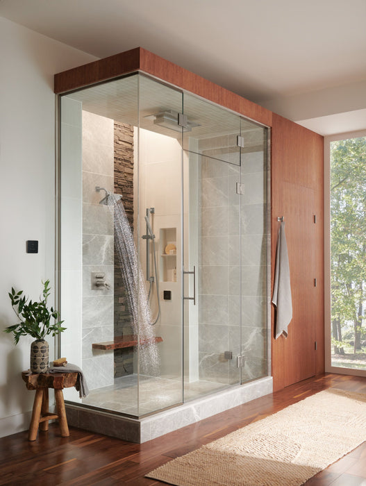 Brizo Essential Shower 74799 Linear Square Slide Bar With Hose, luxe nickel - view 5