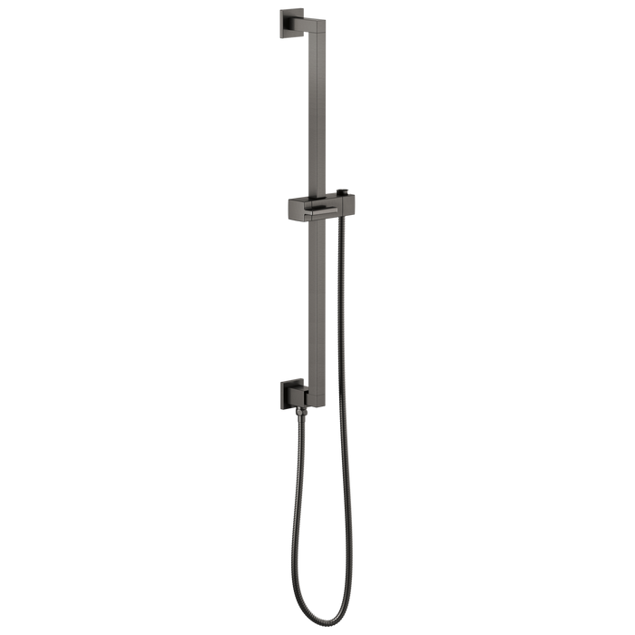 Brizo Essential Shower 74799 Linear Square Slide Bar With Hose, luxe steel
