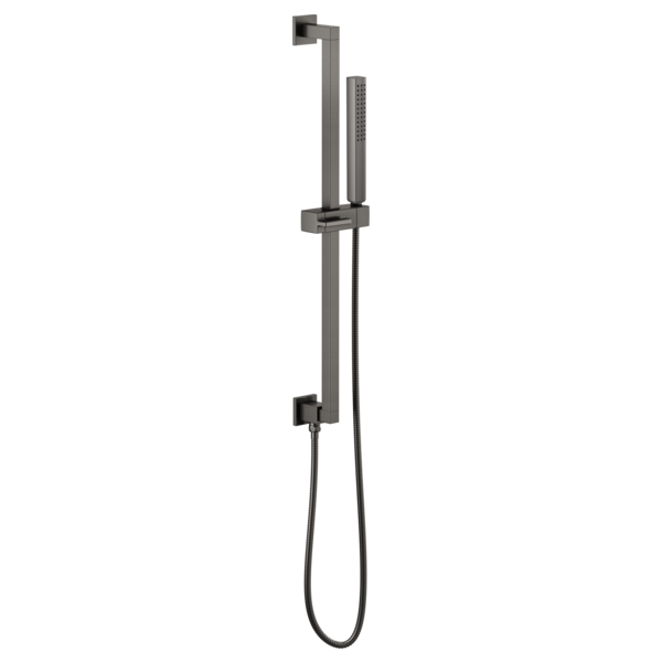 Brizo Essential Shower 74799 Linear Square Slide Bar With Hose, luxe steel - view 2