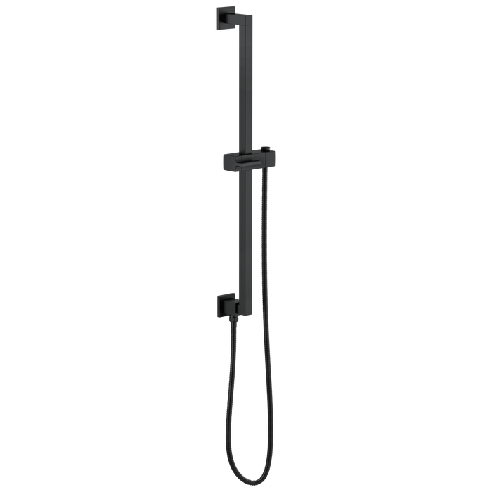 Brizo Essential Shower 74799 Linear Square Slide Bar With Hose, matte black