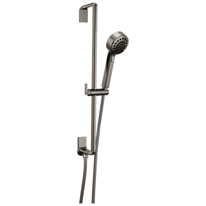 Brizo Levoir 88798 H2OKINETIC Multi-Function Slide Bar Handshower, brilliance black onyx