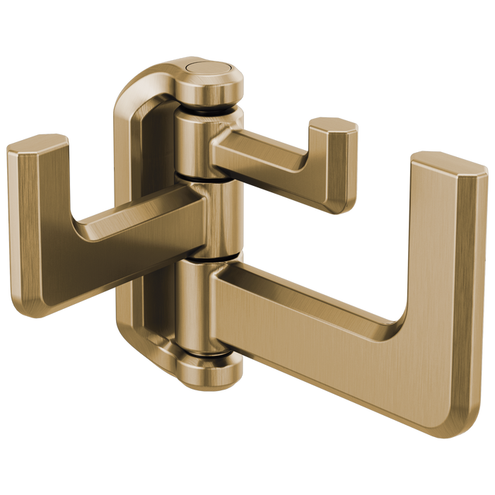 Brizo Levoir 693597 Hinged Robe Hook, luxe gold