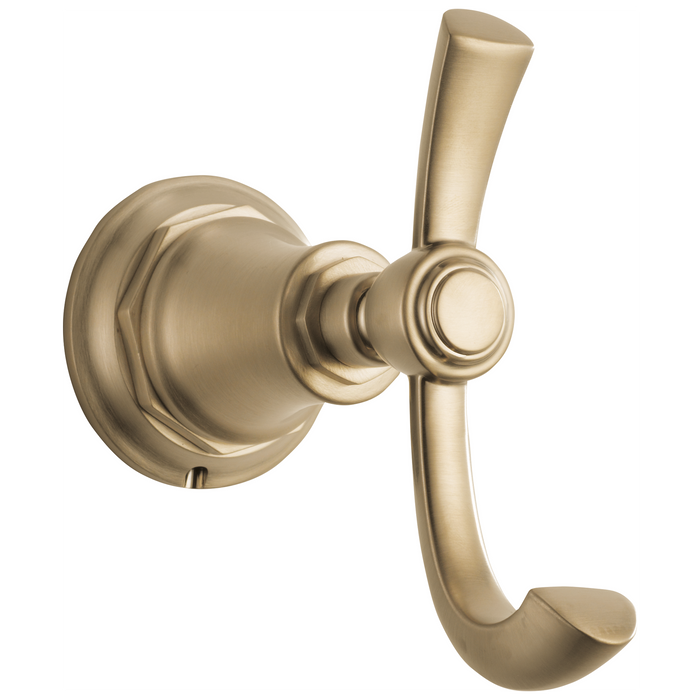 Brizo Rook 693561 Double Robe Hook, luxe gold