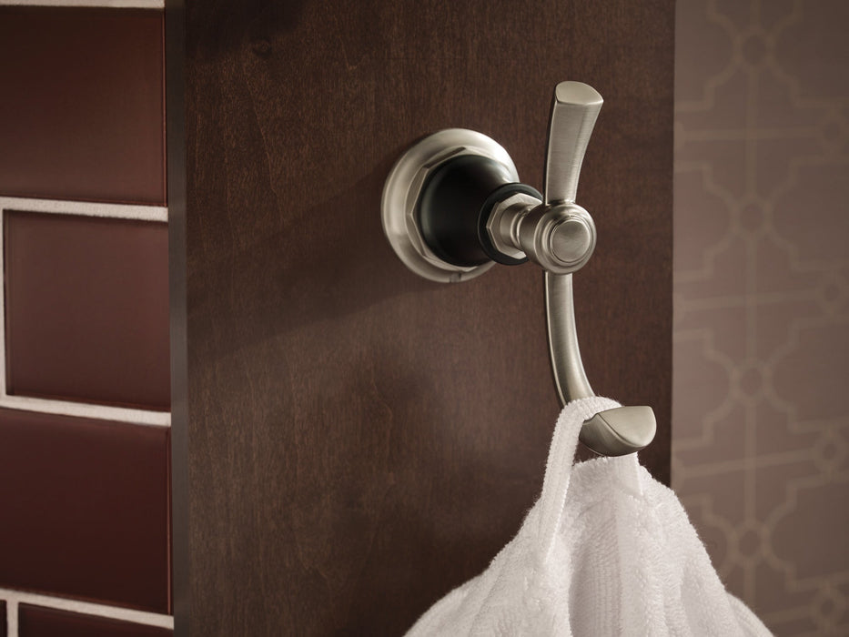 Brizo Rook 693561 Double Robe Hook, luxe nickel matte black - view 4