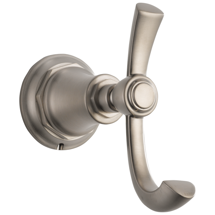 Brizo Rook 693561 Double Robe Hook, luxe nickel