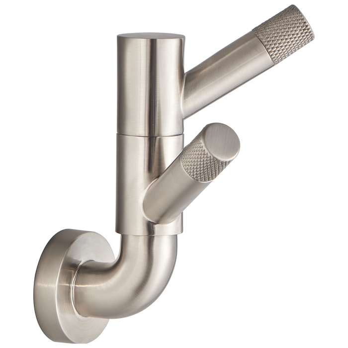 Brizo Litze 693537 Rotating Double Robe Hook With Knurling