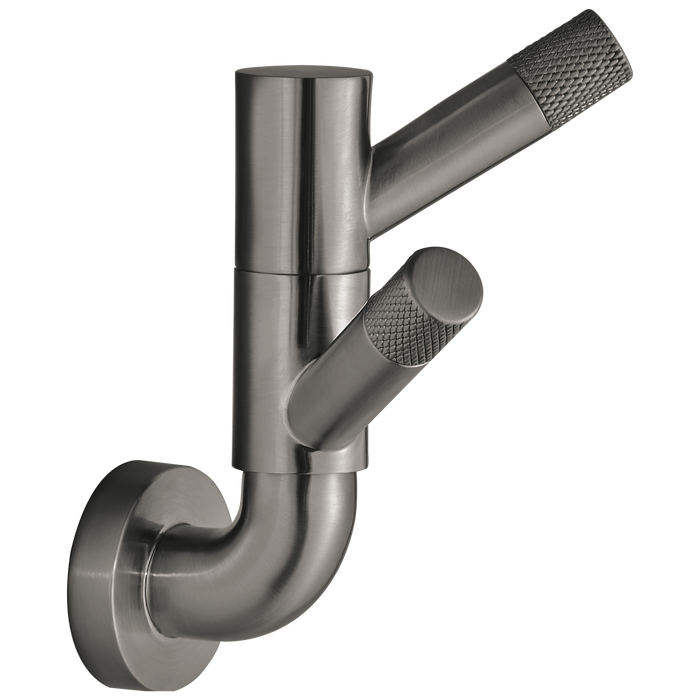 Brizo Litze 693537 Rotating Double Robe Hook With Knurling