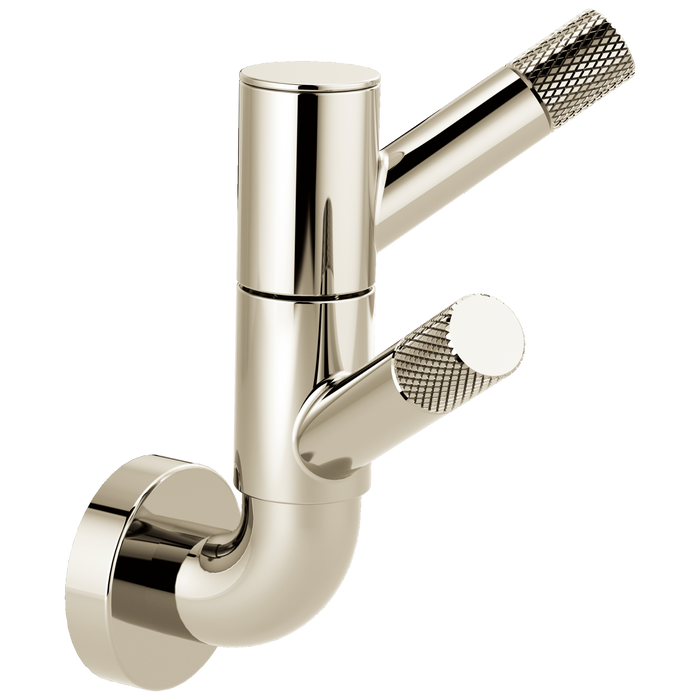 Brizo Litze 693537 Rotating Double Robe Hook With Knurling