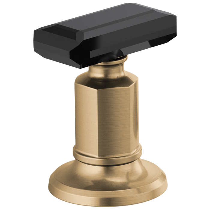 Brizo Invari HK5376 Widespread Lavatory Black Crystal Knob Handle Kit, luxe gold black crystal