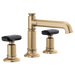Brizo Invari HK5376 Widespread Lavatory Black Crystal Knob Handle Kit, luxe gold black crystal - view 3