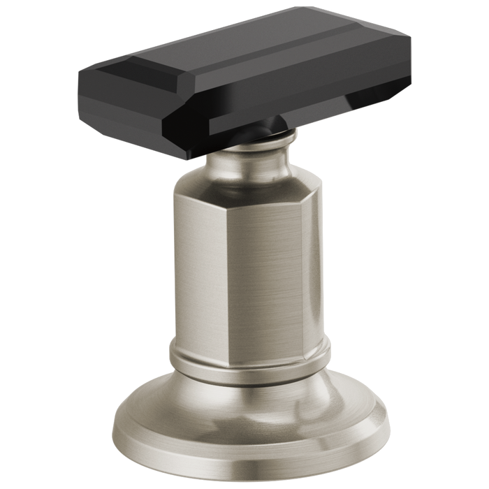 Brizo Invari HK5376 Widespread Lavatory Black Crystal Knob Handle Kit, luxe nickel black crystal