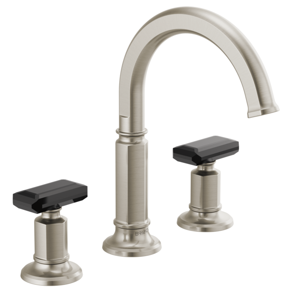 Brizo Invari HK5376 Widespread Lavatory Black Crystal Knob Handle Kit, luxe nickel black crystal - view 2