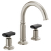 Brizo Invari HK5376 Widespread Lavatory Black Crystal Knob Handle Kit, luxe nickel black crystal - view 2