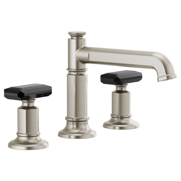 Brizo Invari HK5376 Widespread Lavatory Black Crystal Knob Handle Kit, luxe nickel black crystal - view 3