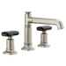 Brizo Invari HK5376 Widespread Lavatory Black Crystal Knob Handle Kit, luxe nickel black crystal - view 3