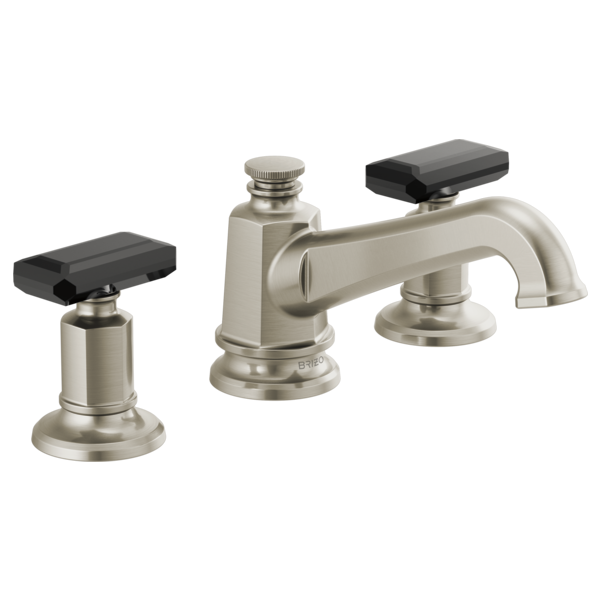 Brizo Invari HK5376 Widespread Lavatory Black Crystal Knob Handle Kit, luxe nickel black crystal - view 5