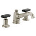 Brizo Invari HK5376 Widespread Lavatory Black Crystal Knob Handle Kit, luxe nickel black crystal - view 5