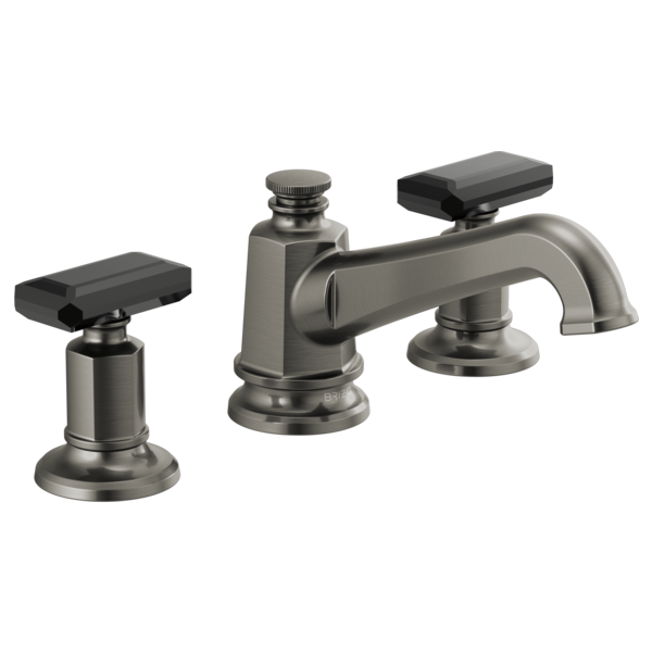 Brizo Invari HK5376 Widespread Lavatory Black Crystal Knob Handle Kit
